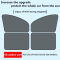 reflective 4 pieces portable static sunshade for car